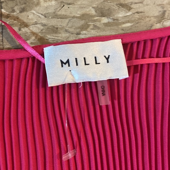 NEW | Milly “Liv” Pleated Belted Mini Dress Size 4 - Picture 6 of 6